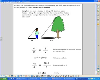 Preview of Similar Figures & Scale Drawings Smartboard Lesson