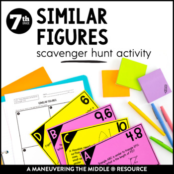 Preview of Similar Figures Scavenger Hunt | Similar Shapes & Scale Drawings Activity