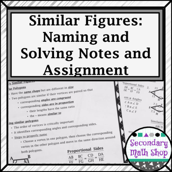 Preview of Similar Figures - Similar Figures and Polygons Notes and Homework
