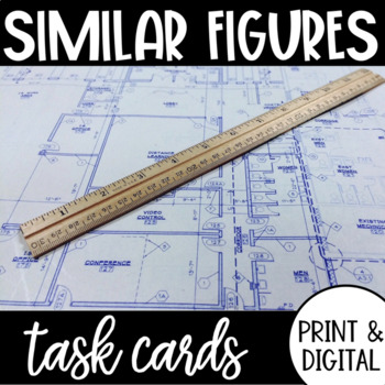 Preview of Similar Figures Task Cards PRINT & DIGITAL