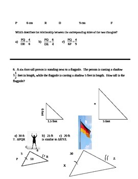 Similar Figures and Indirect Measurement Quiz by Always Drinking Coffee