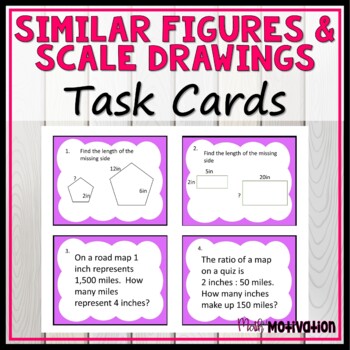 Preview of Scale Drawings and Similar Figures Task Cards