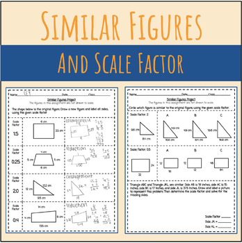 Preview of Similar Figures and Scale Factor Activity/Project