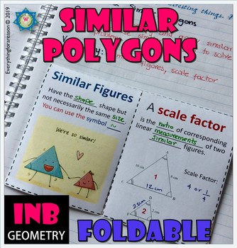 Preview of Similar Polygons Foldable - PDF + EASEL