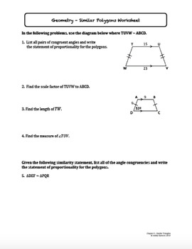 chapter 7 lesson 4 homework practice properties of similar polygons