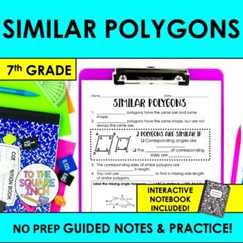 Preview of Similar Figures Notes | Similar Polygons Guided Notes | Congruent Figures