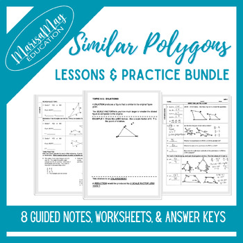 Preview of Similar Polygons Notes & Wks Bundle - 8 lessons