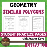 Similar Polygons - Editable Student Practice Pages