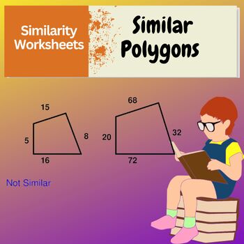 Preview of Similar Polygons Worksheets -Similarity Worksheets -