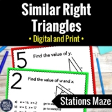 Similar Right Triangles Activity | Digital and Print