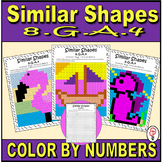 Similar Shapes - Color by Numbers Worksheets - 8.G.A.4