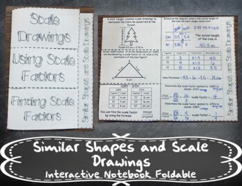 Preview of Similar Shapes and Scale Drawings Foldable + Distance Learning