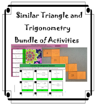 Preview of Similar Triangle and Trigonometry Bundle of Activities