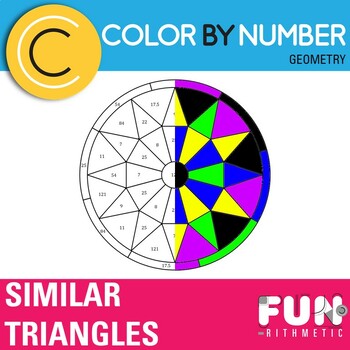 Preview of Similar Triangles Color by Number