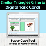 Similar Triangles Criteria Digital Task Cards Google Sheets