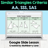 Similar Triangles Criteria Google Sides Digital Lesson