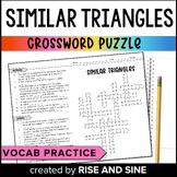 Similar Triangles Crossword Puzzle | Geometry Vocab Practi