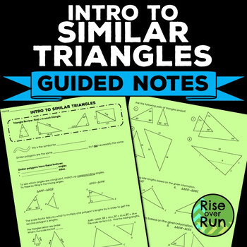 Preview of Similar Triangles Guided Notes