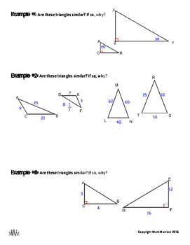 Similar Triangles Notes by Math Maniacs | Teachers Pay Teachers