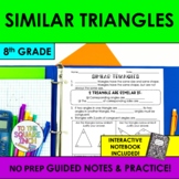Similar Triangles Notes & Practice | Guided Notes | + Inte