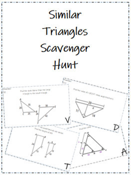 Similar Triangles Scavenger Hunt by CarmenCreates | TpT