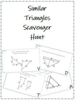 Preview of Similar Triangles Scavenger Hunt