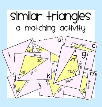 Preview of Similar Triangles Matching Activity & More