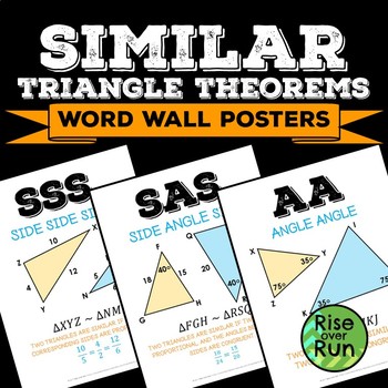 Preview of Similar Triangles Word Wall Posters, Free
