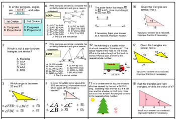 Preview of Similar Triangles with Trig, 7 Assignments for Power Point and Socrative