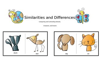 Preview of Similarities & Differences: Comparing & Contrasting Animals, Creatures, Insects