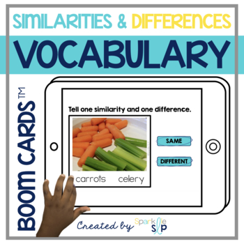 Preview of Similarities and Differences Boom Cards™️ | Speech Therapy
