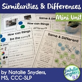 Similarities and Differences Mini Unit for SLPs