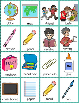 Compare and Contrast: School Vocabulary Cards by The Speechstress