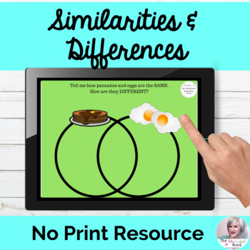Preview of Similarities and Differences Activity NO PRINT Speech| Distance Learning
