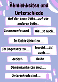 Similarities and Differences Vocab- German Poster