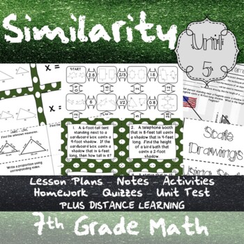 Preview of Similarity - Unit 5 - 7th Grade + Distance Learning