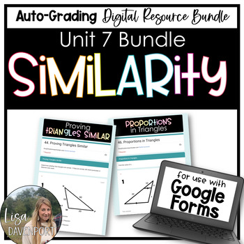 Preview of Similarity - Geometry Google Forms Bundle