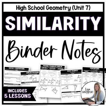 Preview of Similarity - Geometry Binder Notes Unit Bundle