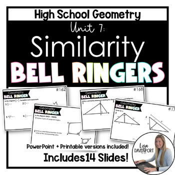 Preview of Similarity - High School Geometry Bell Ringers