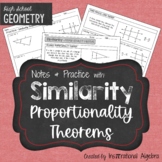 Similarity Proportionality Theorems: Notes & Practice