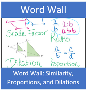 Preview of Similarity, Proportions, and Dilations Word Wall