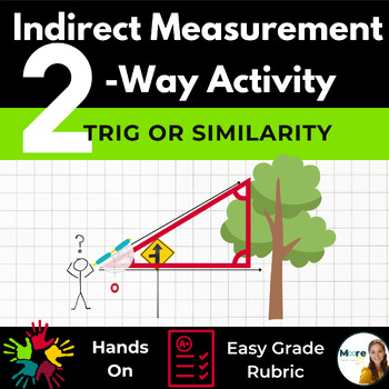 Preview of Indirect Measurement Activity  HandsOn Right Triangle Trig + Similarity Activity