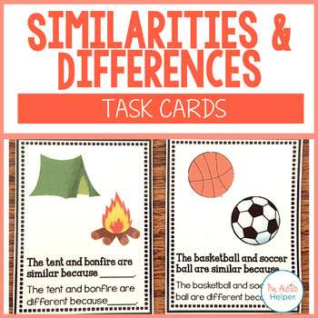 Preview of Similarities and Differences Task Cards