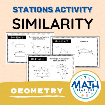 Preview of Similarity and Similar Triangles - Stations Activity