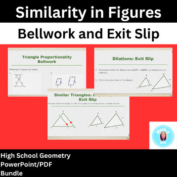 Preview of Similarity in Figures: Bellwork and Exit Slips