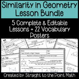 Similarity in Geometry Lesson Bundle | Editable | Warm Up 