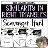 Similarity in Right Triangles - High School Geometry Scave