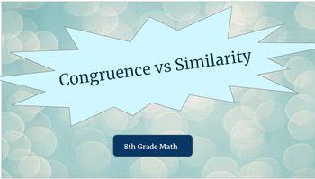 Preview of Similarity vs Congruence