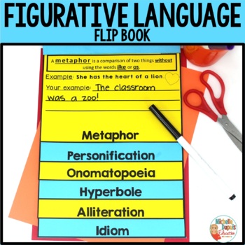 Preview of Figurative Language Flipbook | Review Idioms, Similes, Metaphors, Hyperbole etc