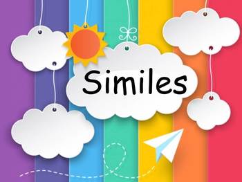 Preview of Simile Powerpoint and editable simile cards